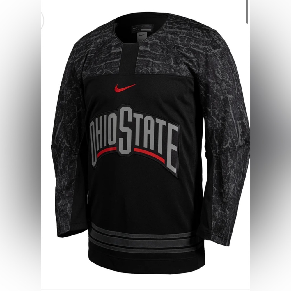 Men’s Ohio State Buckeyes Nike College Replica Hockey Jersey - $130